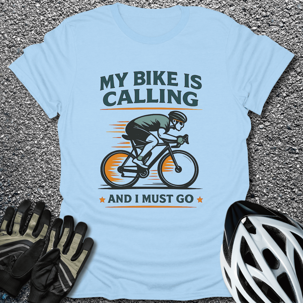 I Must Go T-Shirt in Light Blue / S from CycleTees