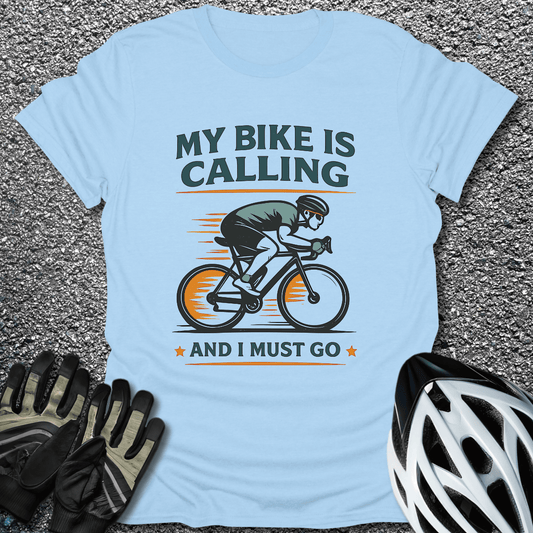 I Must Go T-Shirt in Light Blue / S from CycleTees