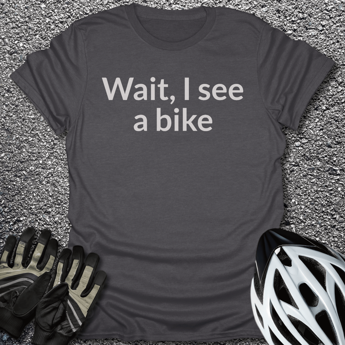 I See a Bike T-Shirt in Dark Heather / S from CycleTees