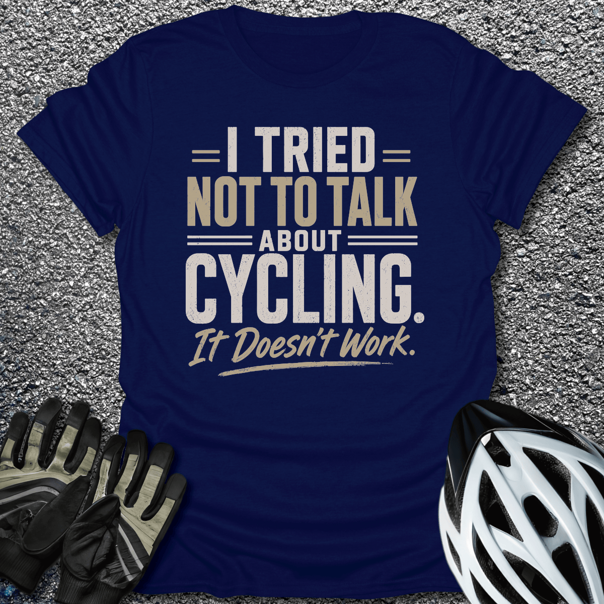 I Tried T-Shirt in Navy / S from CycleTees