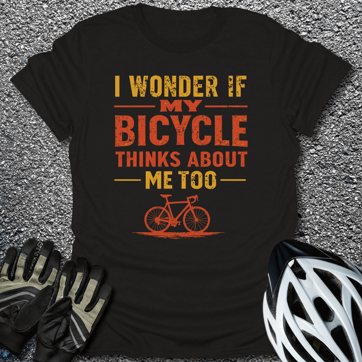 I Wonder If T-Shirt in Black / S from CycleTees