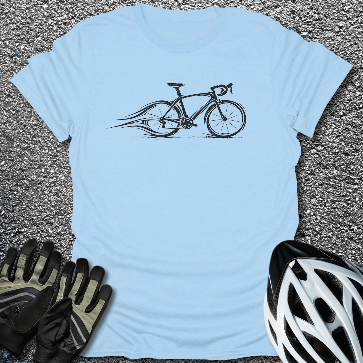 In Motion T-Shirt in Light Blue / S from CycleTees