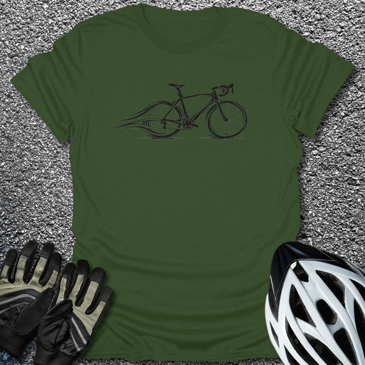 In Motion T-Shirt in Military Green / S from CycleTees