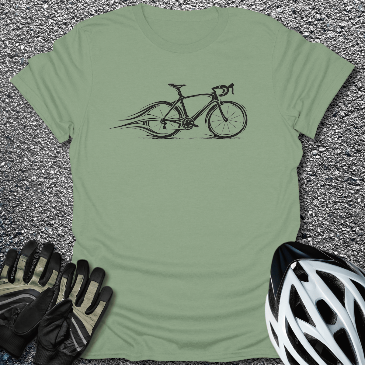 In Motion T-Shirt in Sage / S from CycleTees