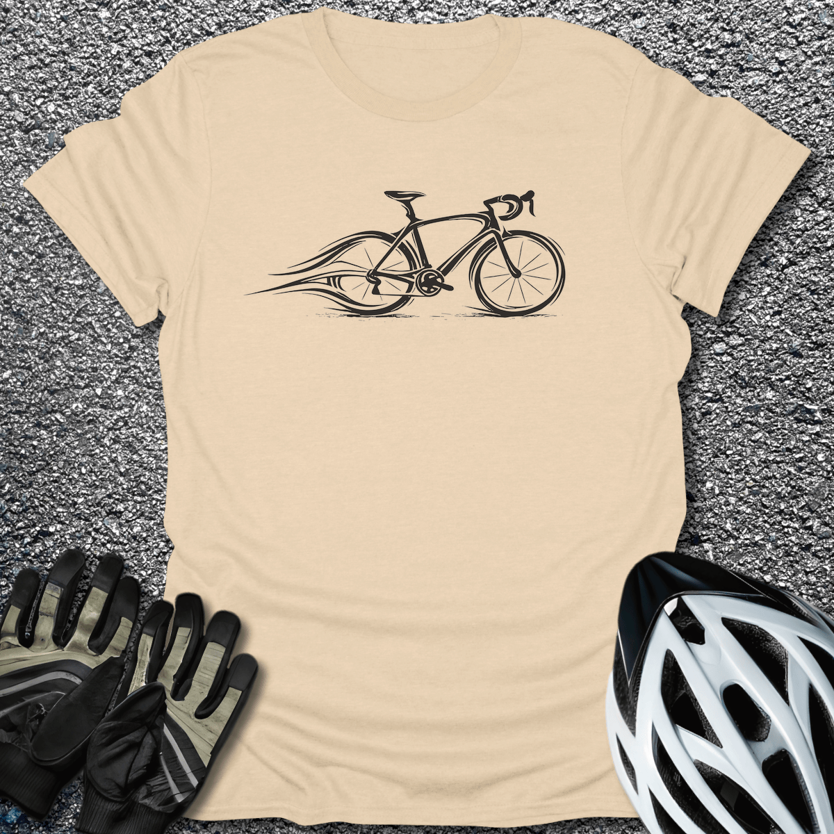 In Motion T-Shirt in Sand / S from CycleTees