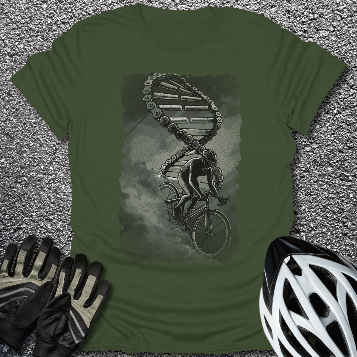 In My DNA T-Shirt in Military Green / S from CycleTees