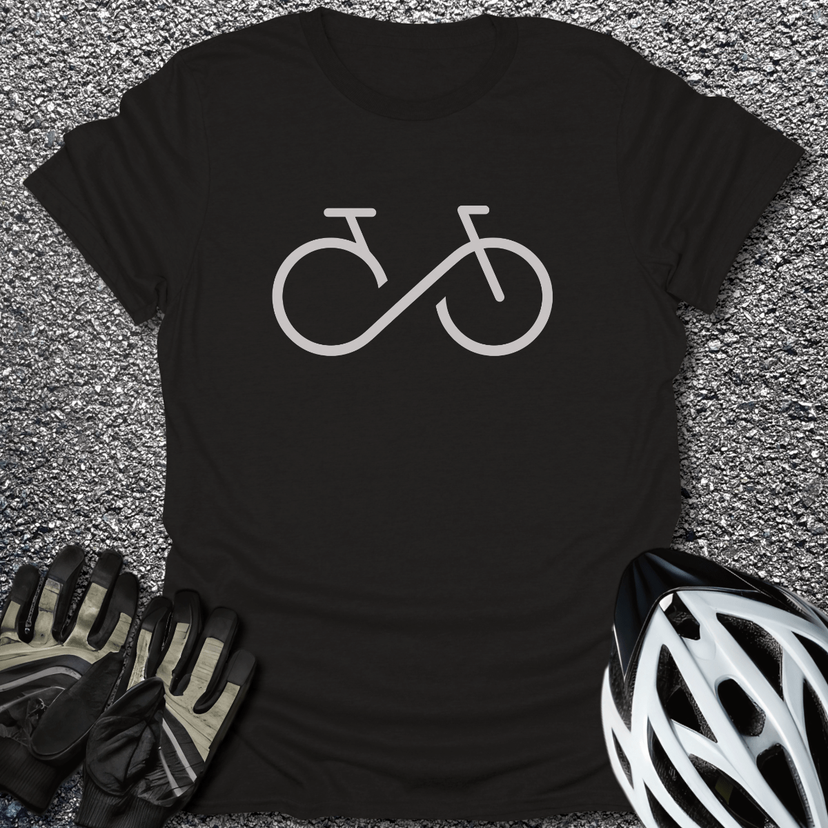 Infinite Ride T-Shirt in Black / S from CycleTees