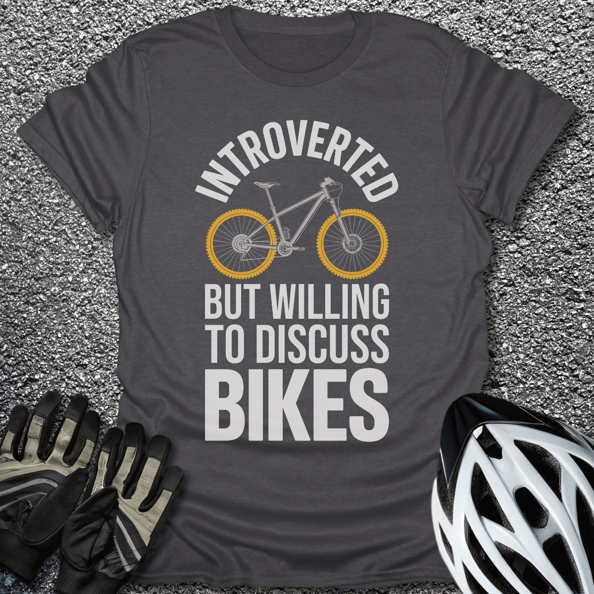 Introverted Biker T-Shirt in from CycleTees