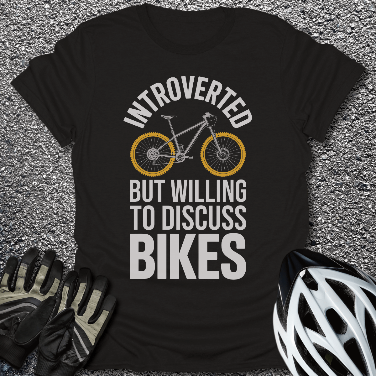Introverted Biker T-Shirt in from CycleTees
