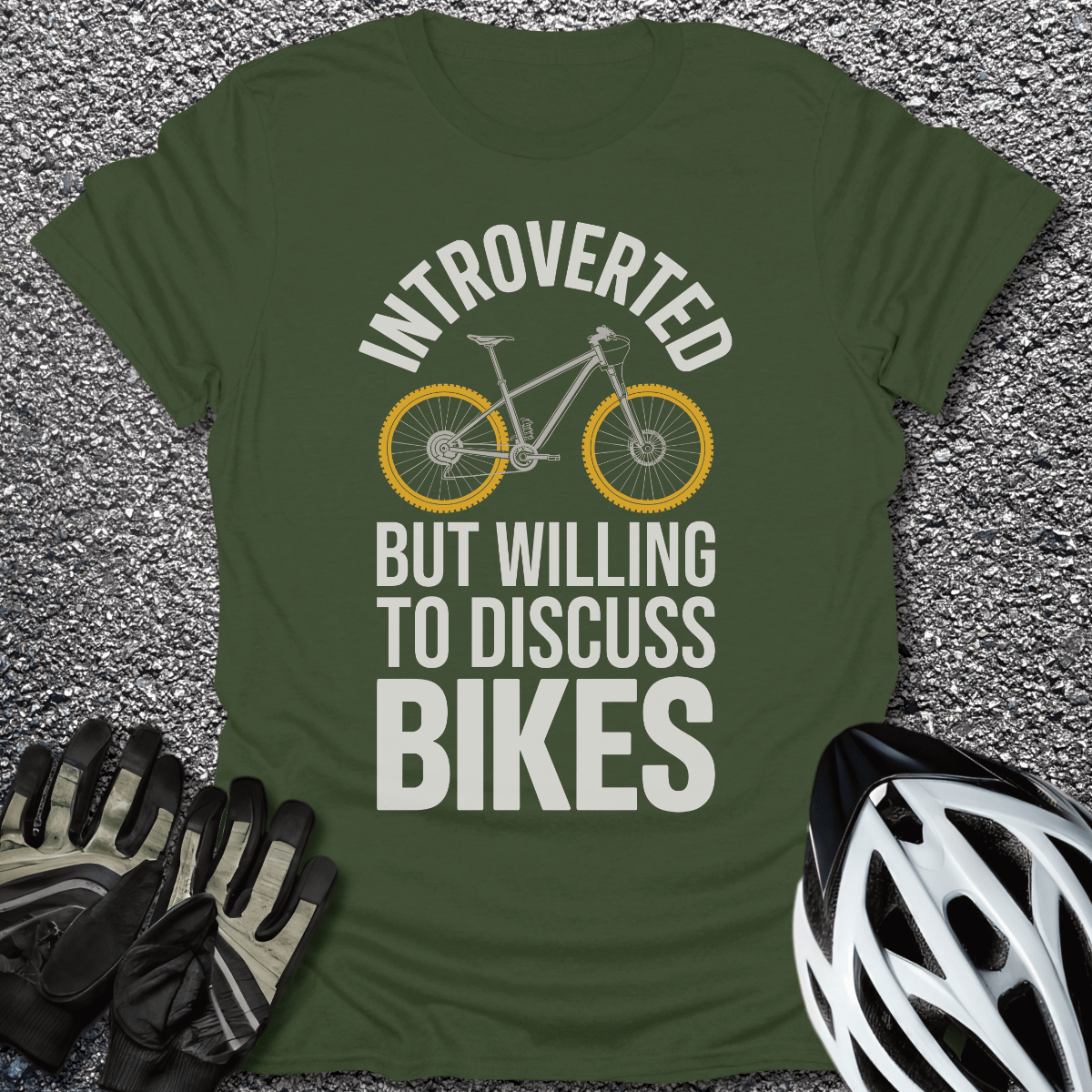 Introverted Biker T-Shirt in from CycleTees