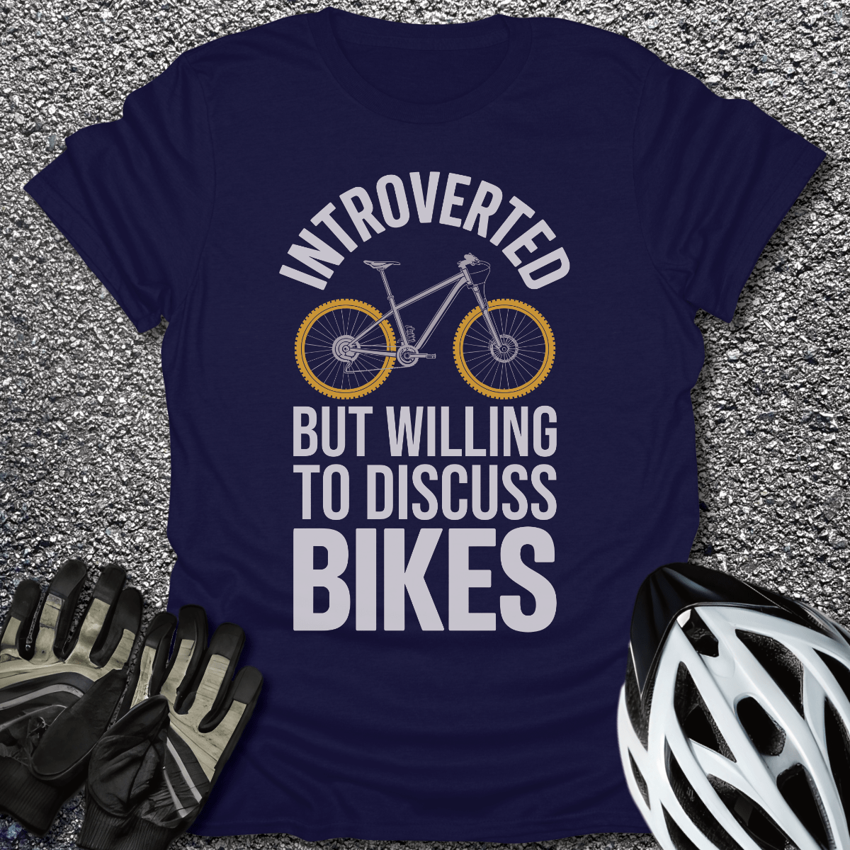 Introverted Biker T-Shirt in from CycleTees