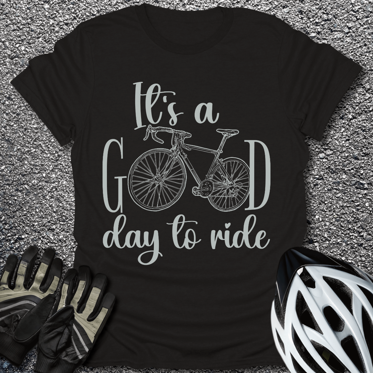 It's A Good Day To Ride T-Shirt in Black / S from CycleTees