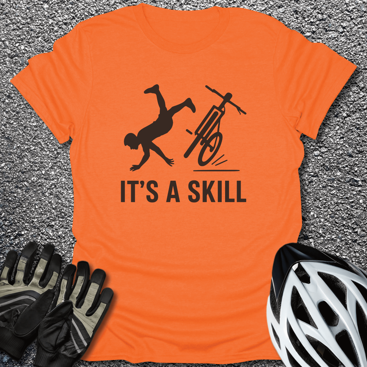 It's a Skill T-Shirt in Orange / S from CycleTees