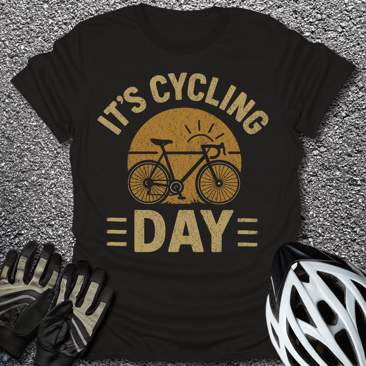 It's Cycling Day T-Shirt in Black / S from CycleTees