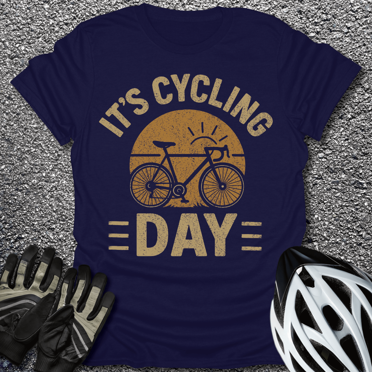 It's Cycling Day T-Shirt in Navy / S from CycleTees