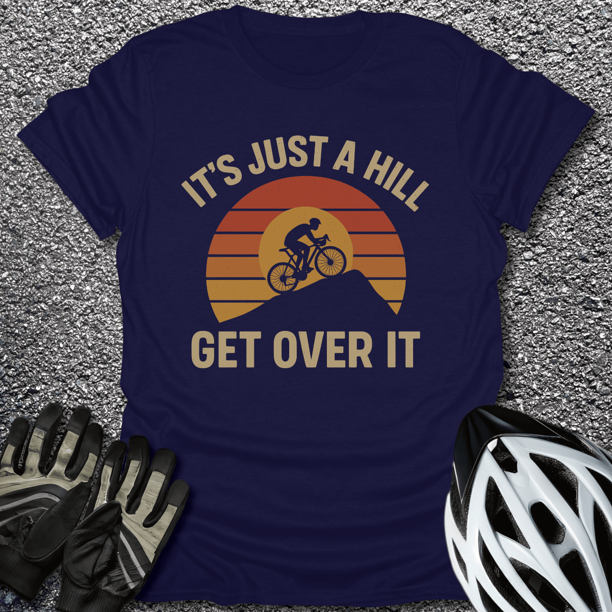 Just a Hill T-Shirt in Navy / S from CycleTees