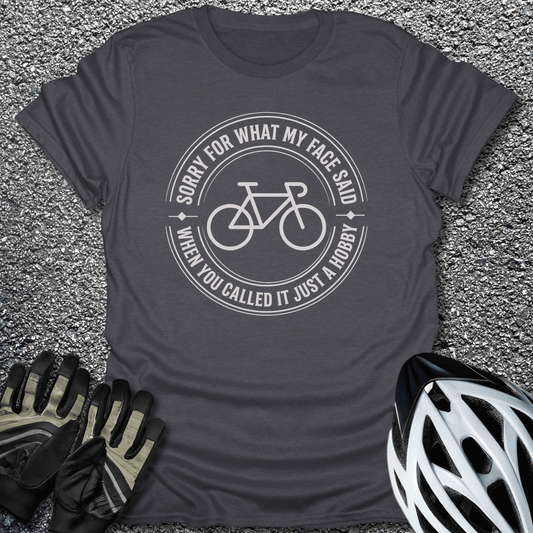 Just a Hobby T-Shirt in Dark Heather / S from CycleTees