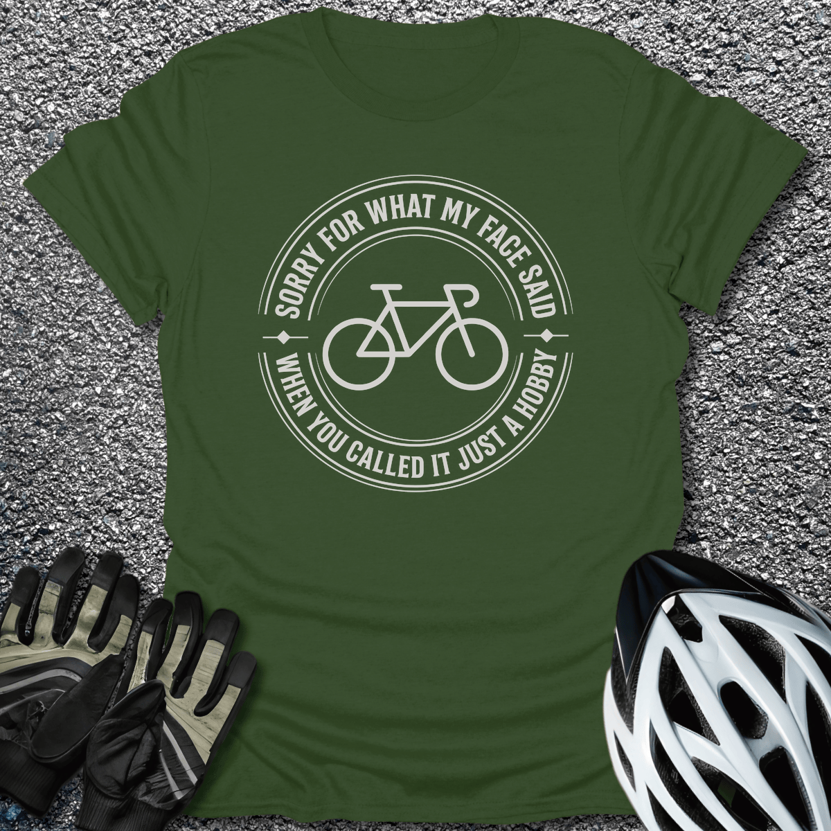 Just a Hobby T-Shirt in Military Green / S from CycleTees