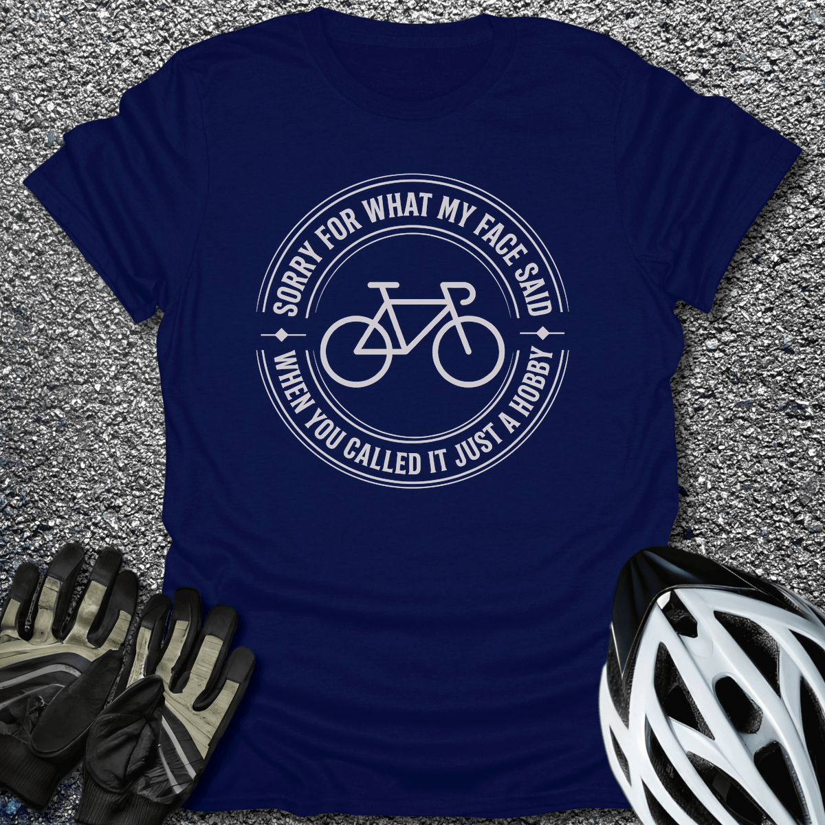 Just a Hobby T-Shirt in Navy / S from CycleTees