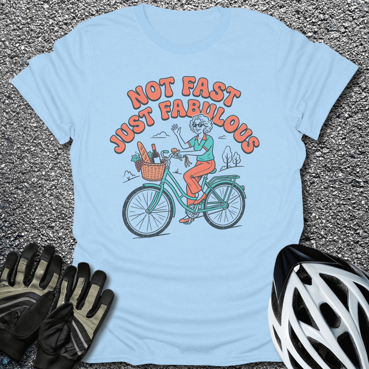 Just Fabulous T-Shirt in Light Blue / S from CycleTees
