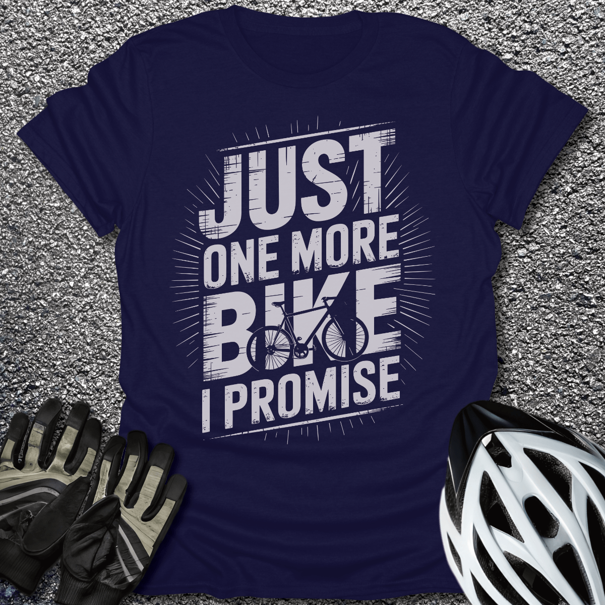 Just One More T-Shirt in Navy / S from CycleTees