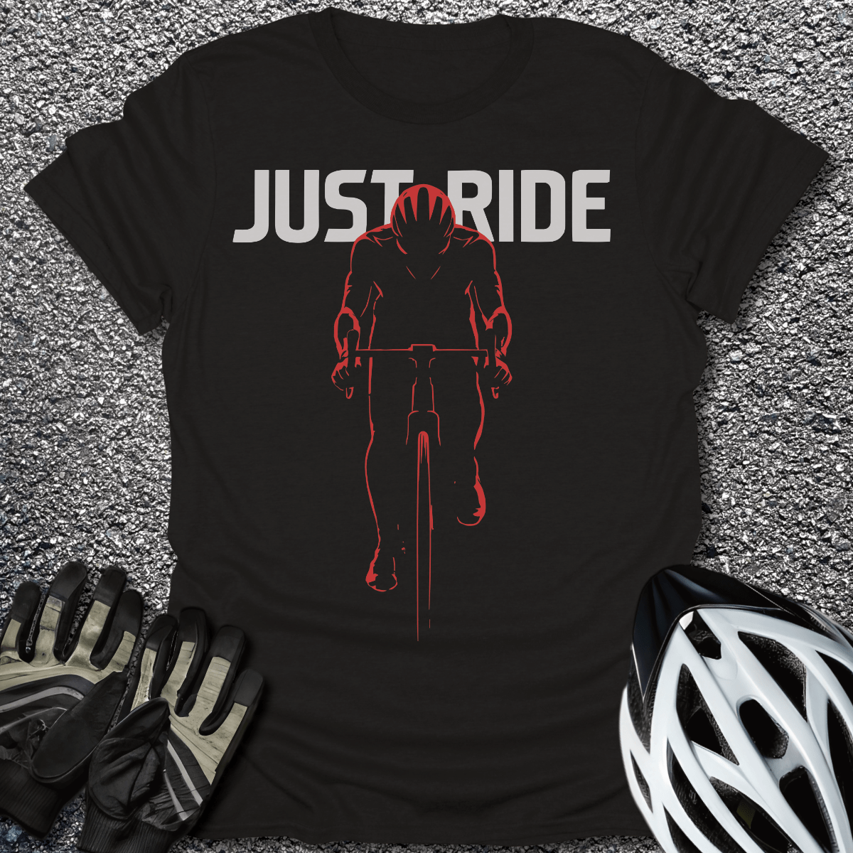 Just Ride T-Shirt in Black / S from CycleTees