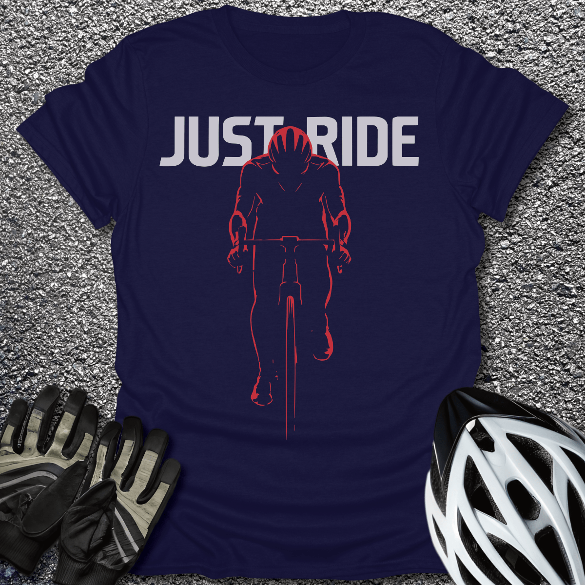 Just Ride T-Shirt in Navy / S from CycleTees