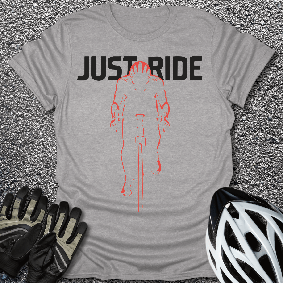 Just Ride T-Shirt in Sport Grey / S from CycleTees