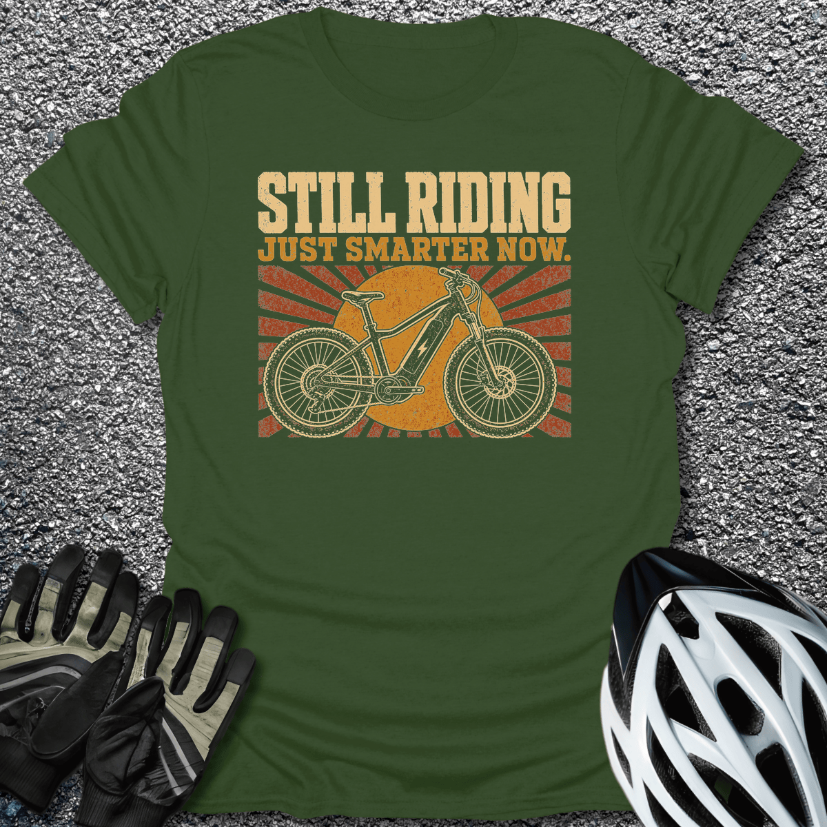 Just Smarter Now T-Shirt in Military Green / S from CycleTees