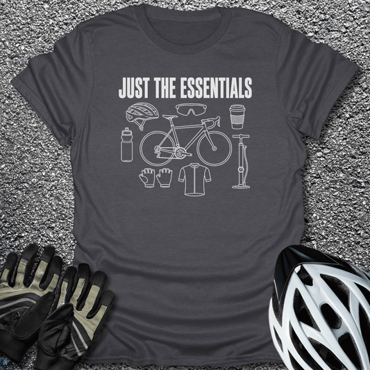 Just The Essentials T-Shirt in Dark Heather / S from CycleTees