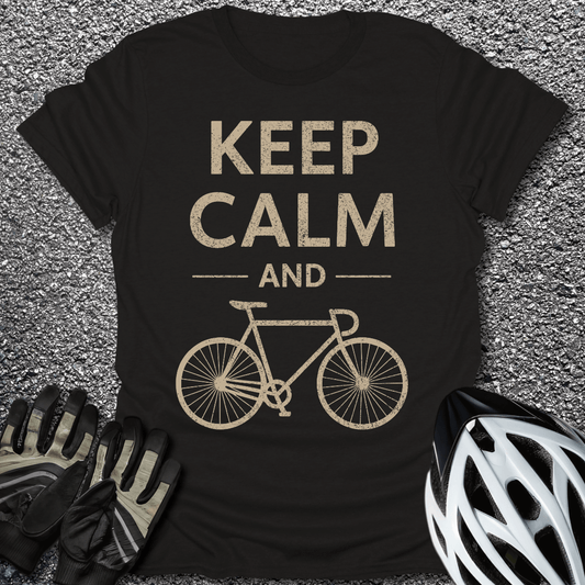 Keep Calm T-Shirt in Black / S from CycleTees