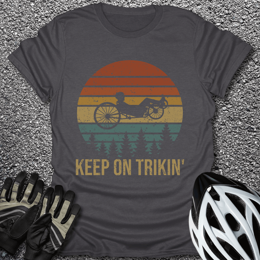 Keep On Trikin T-Shirt in Dark Heather / S from CycleTees