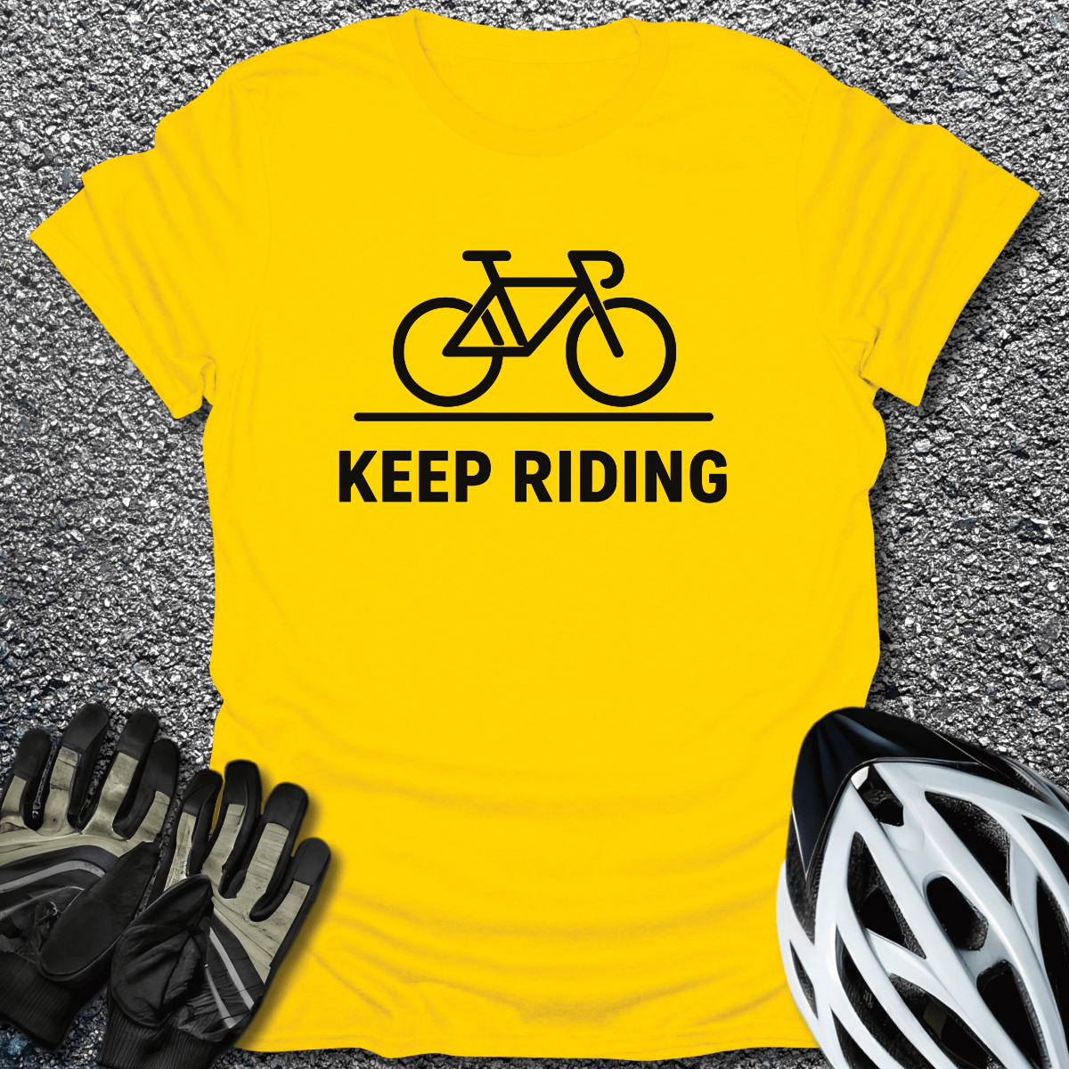 Keep Riding T-Shirt in Daisy / S from CycleTees
