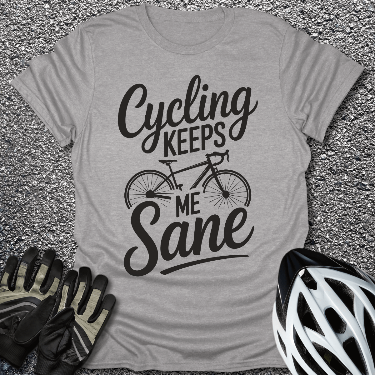 Keeps Me Sane T-Shirt in Sport Grey / S from CycleTees
