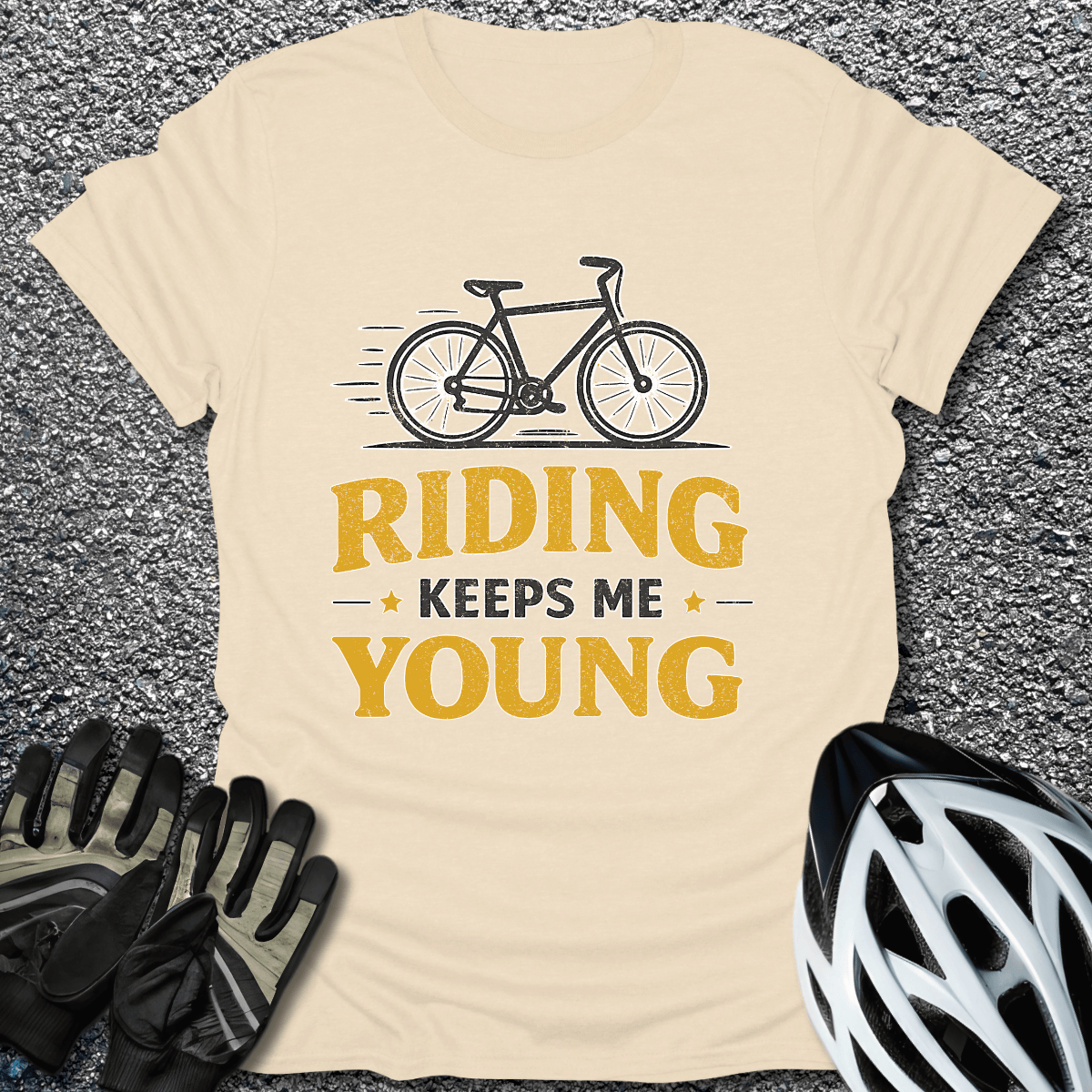 Keeps Me Young T-Shirt in Natural / S from CycleTees