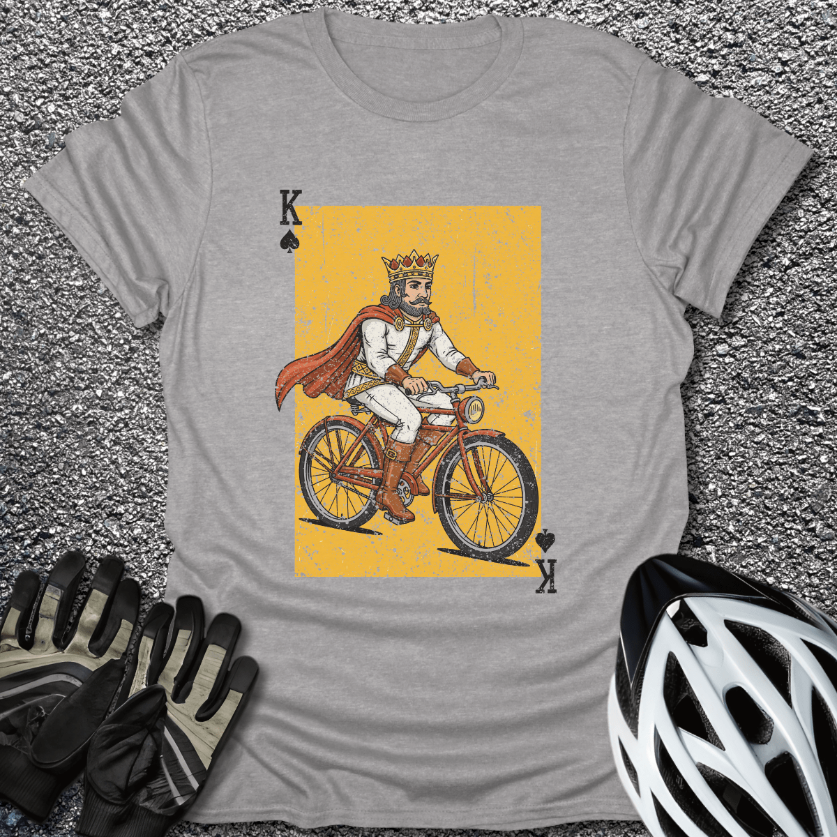 King of Spades T-Shirt in Sport Grey / S from CycleTees