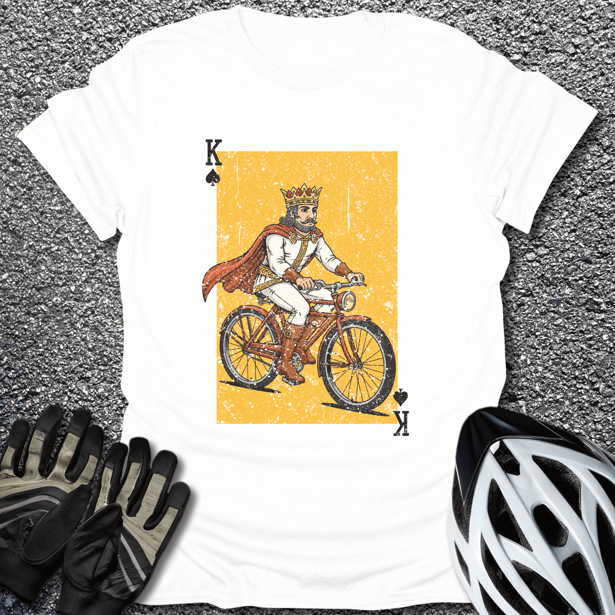 King of Spades T-Shirt in White / S from CycleTees