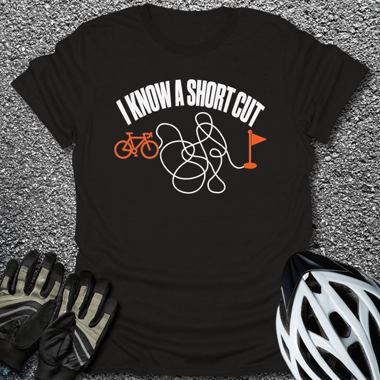 Know A Shortcut T-Shirt in Black / S from CycleTees