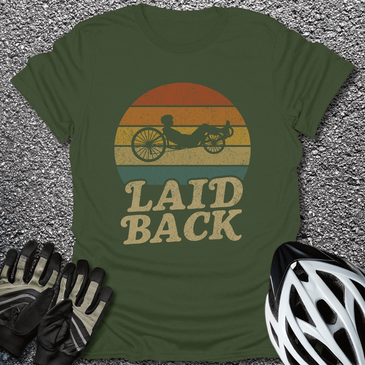 Laid Back T-Shirt in Military Green / S from CycleTees