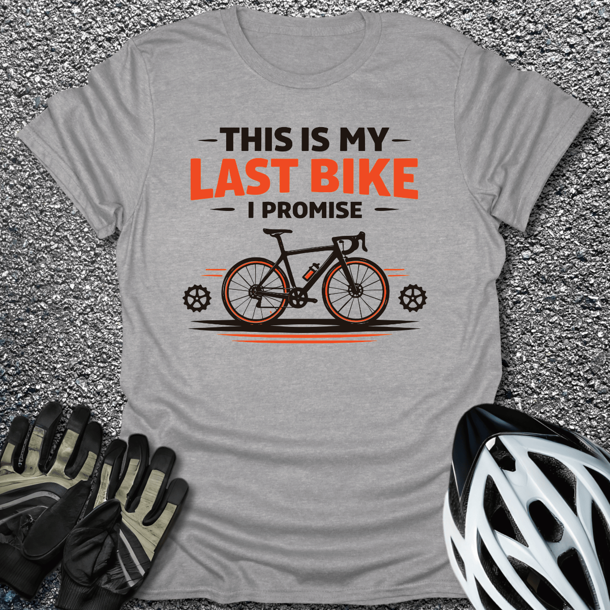 Last Bike T-Shirt in Sport Grey / S from CycleTees