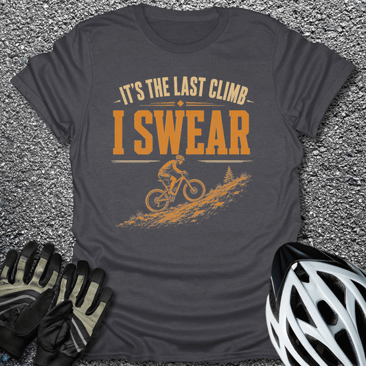 Last Climb T-Shirt in Dark Heather / S from CycleTees