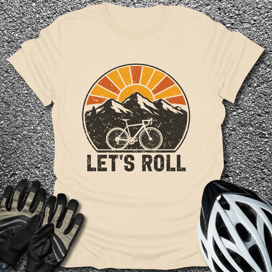 Let's Roll T-Shirt in Natural / S from CycleTees