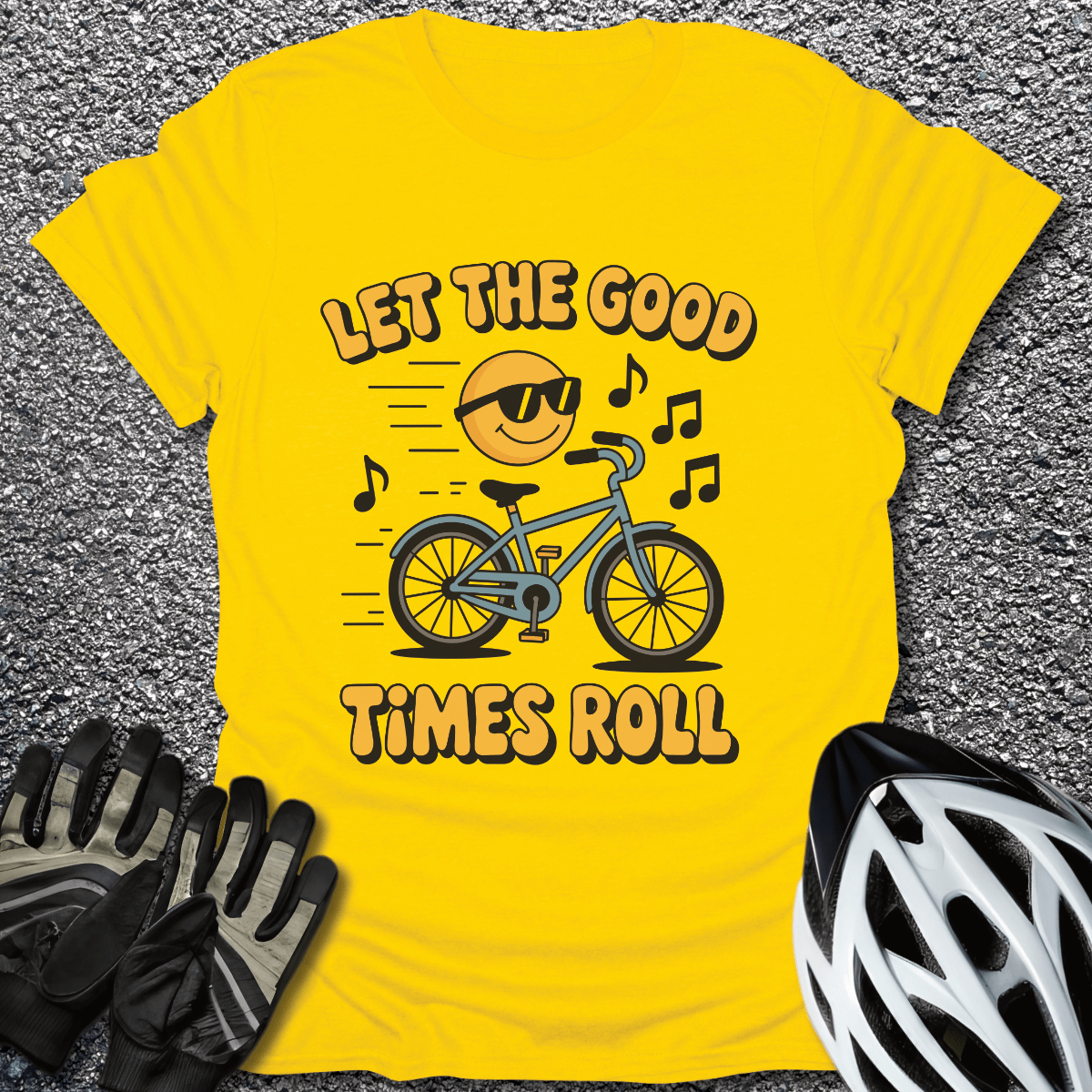 Let the Good Times T-Shirt in Daisy / S from CycleTees
