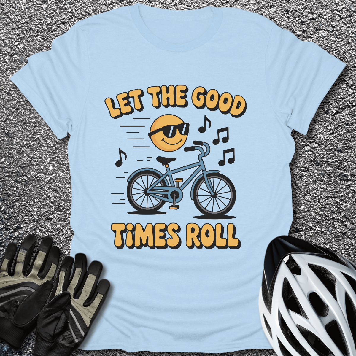 Let the Good Times T-Shirt in Light Blue / S from CycleTees