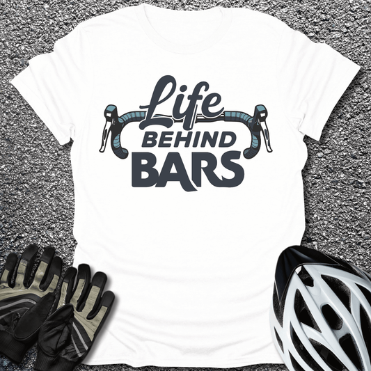 Life Behind Bars V2 T-Shirt in White / S from CycleTees