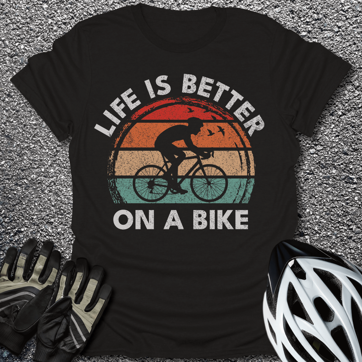 Life Is Better T-Shirt in Black / S from CycleTees