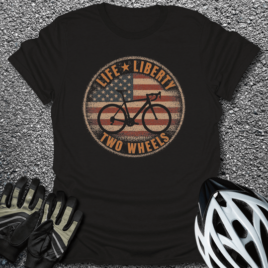 Life Liberty T-Shirt in Black / S from CycleTees