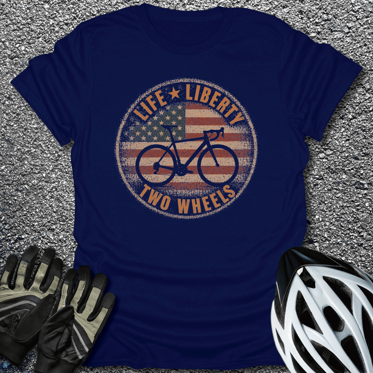 Life Liberty T-Shirt in Navy / S from CycleTees
