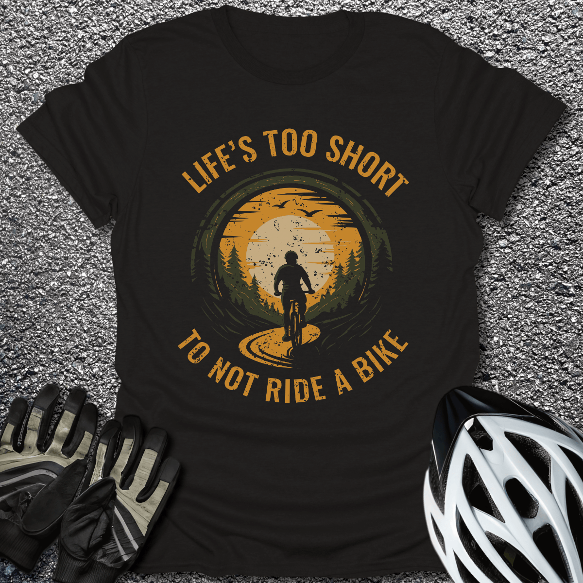Life's Too Short T-Shirt in Black / S from CycleTees