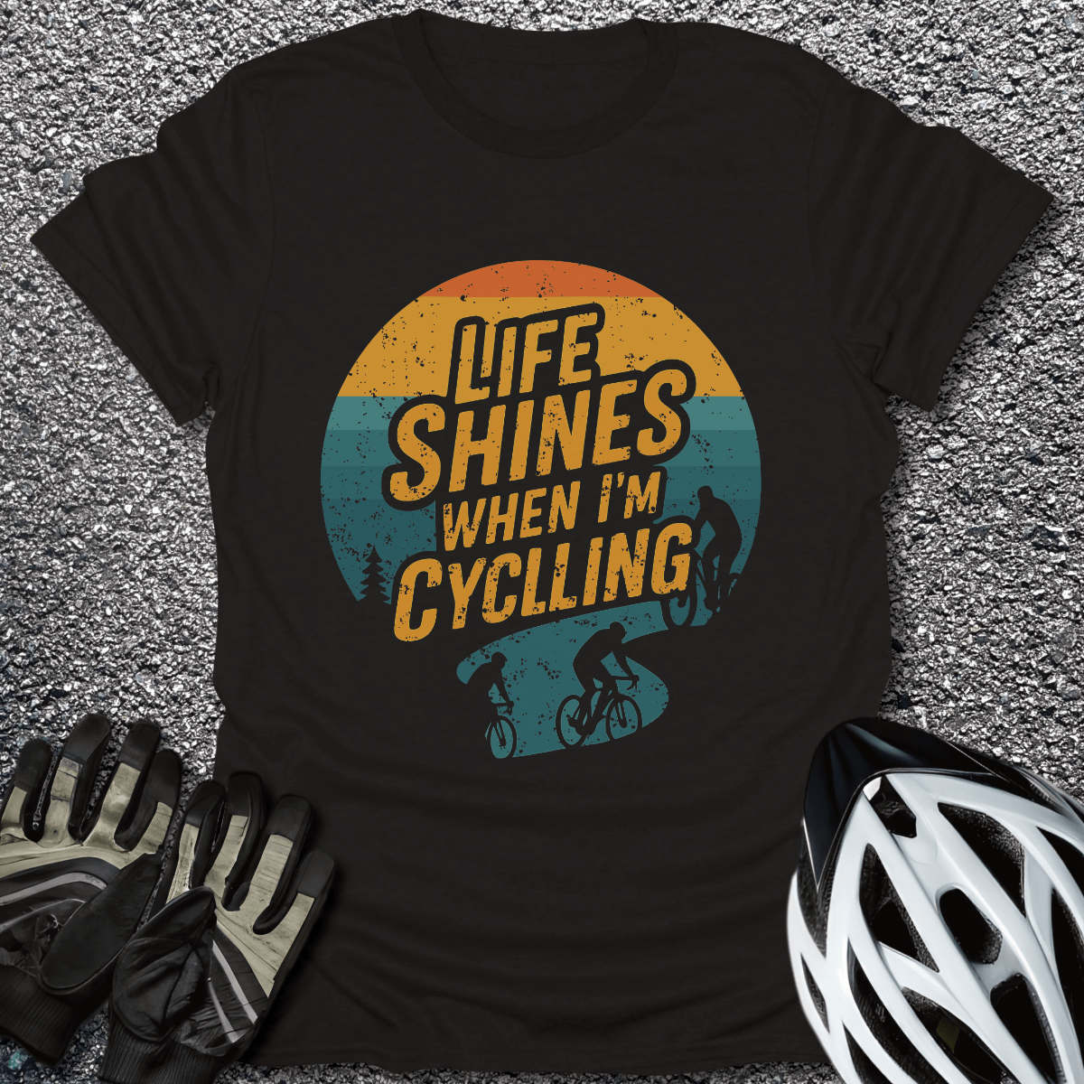 Life Shines T-Shirt in Black / S from CycleTees